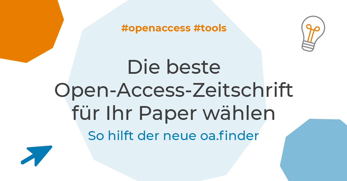 Die beste Open-Access-Zeitschrift für Ihr Paper wählen: So hilft der neue oa.finder